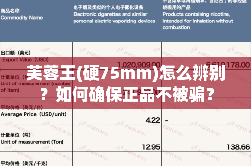 芙蓉王(硬75mm)怎么辨别？如何确保正品不被骗？